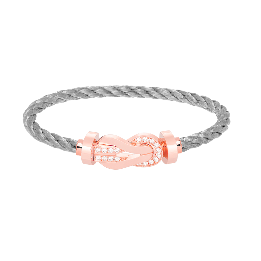 [Renovia Jewelry]CHANCE LARGE 8 フィギュアバックル ハーフダイヤモンドブレスレット ローズゴールド