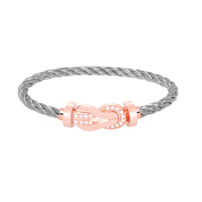 [Renovia Jewelry]CHANCE LARGE 8 フィギュアバックル ハーフダイヤモンドブレスレット ローズゴールド