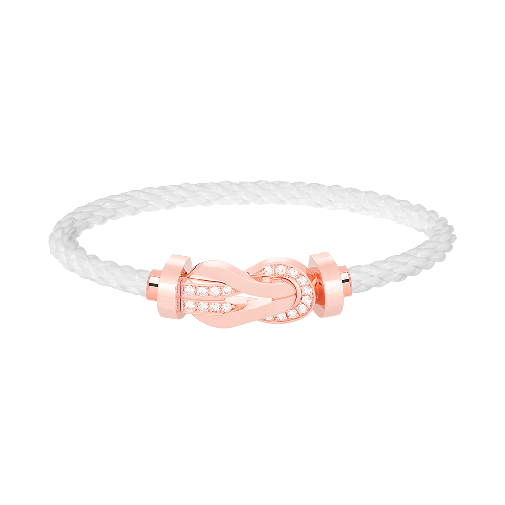 [Renovia Jewelry]CHANCE LARGE 8 フィギュアバックル ハーフダイヤモンドブレスレット ローズゴールド