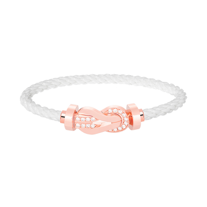 [Renovia Jewelry]CHANCE LARGE 8 フィギュアバックル ハーフダイヤモンドブレスレット ローズゴールド