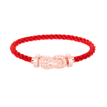 [Renovia Jewelry]CHANCE LARGE 8 フィギュアバックル ハーフダイヤモンドブレスレット ローズゴールド