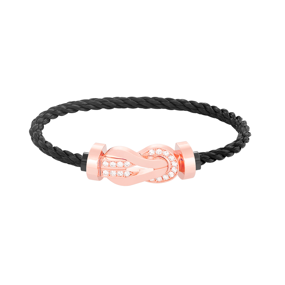 [Renovia Jewelry]CHANCE LARGE 8 フィギュアバックル ハーフダイヤモンドブレスレット ローズゴールド