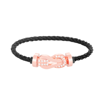 [Renovia Jewelry]CHANCE LARGE 8 フィギュアバックル ハーフダイヤモンドブレスレット ローズゴールド