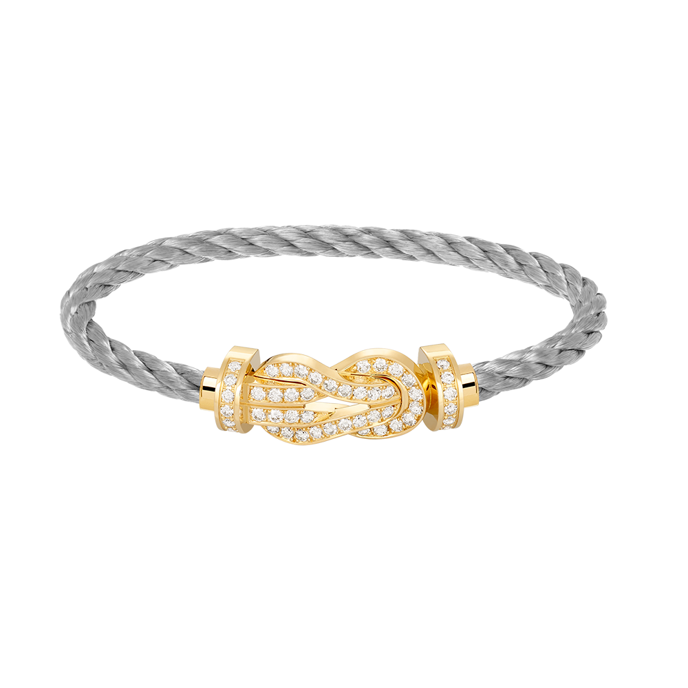 [Renovia Jewelry]CHANCE LARGE 8 フィギュアバックル フルダイヤモンドブレスレット ゴールド