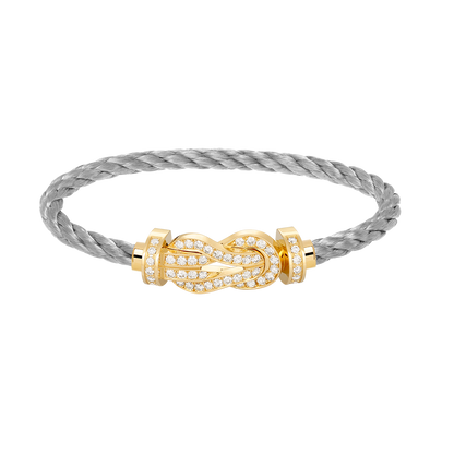 [Renovia Jewelry]CHANCE LARGE 8 フィギュアバックル フルダイヤモンドブレスレット ゴールド