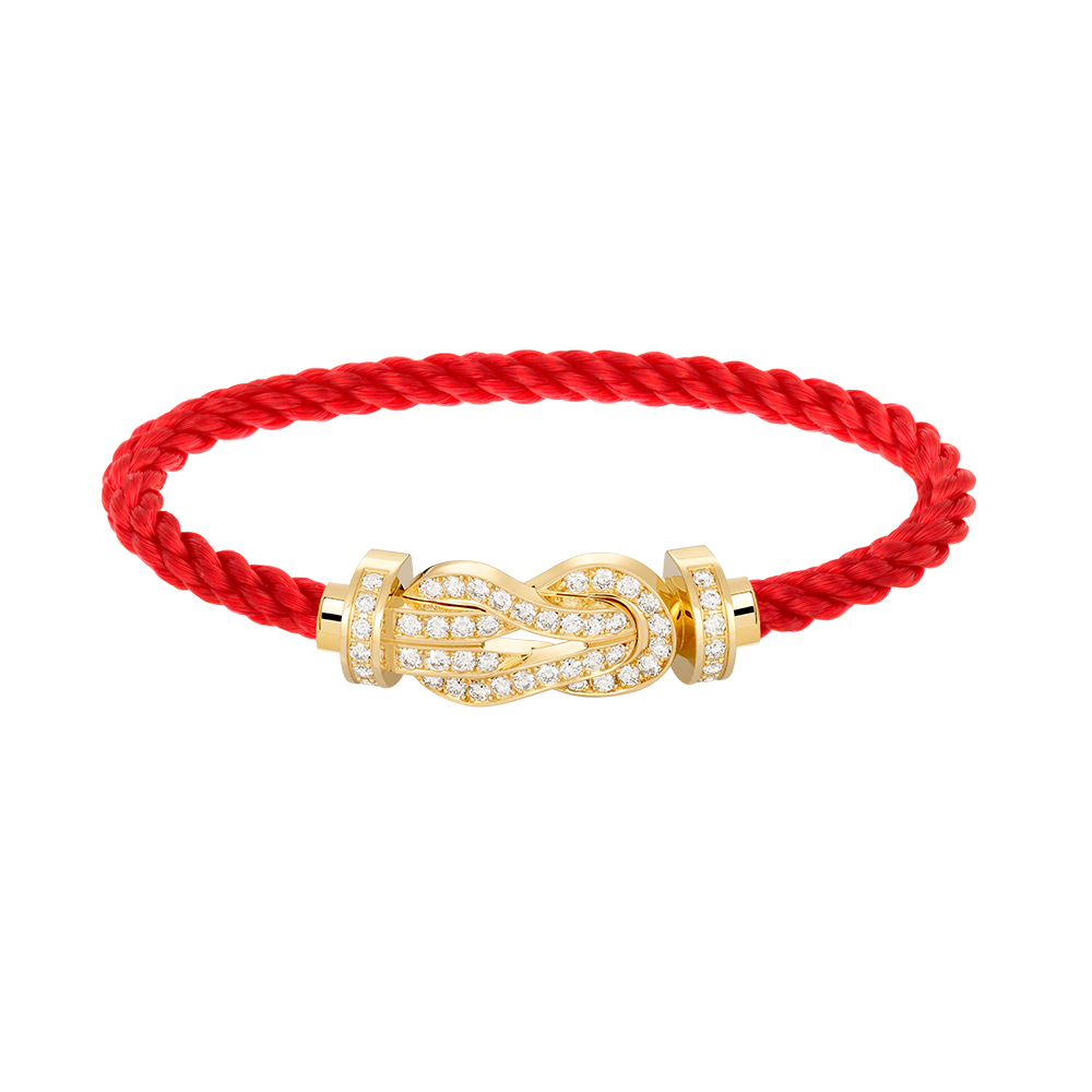 [Renovia Jewelry]CHANCE LARGE 8 フィギュアバックル フルダイヤモンドブレスレット ゴールド