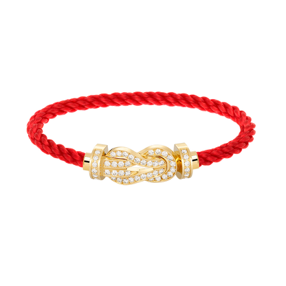 [Renovia Jewelry]CHANCE LARGE 8 フィギュアバックル フルダイヤモンドブレスレット ゴールド
