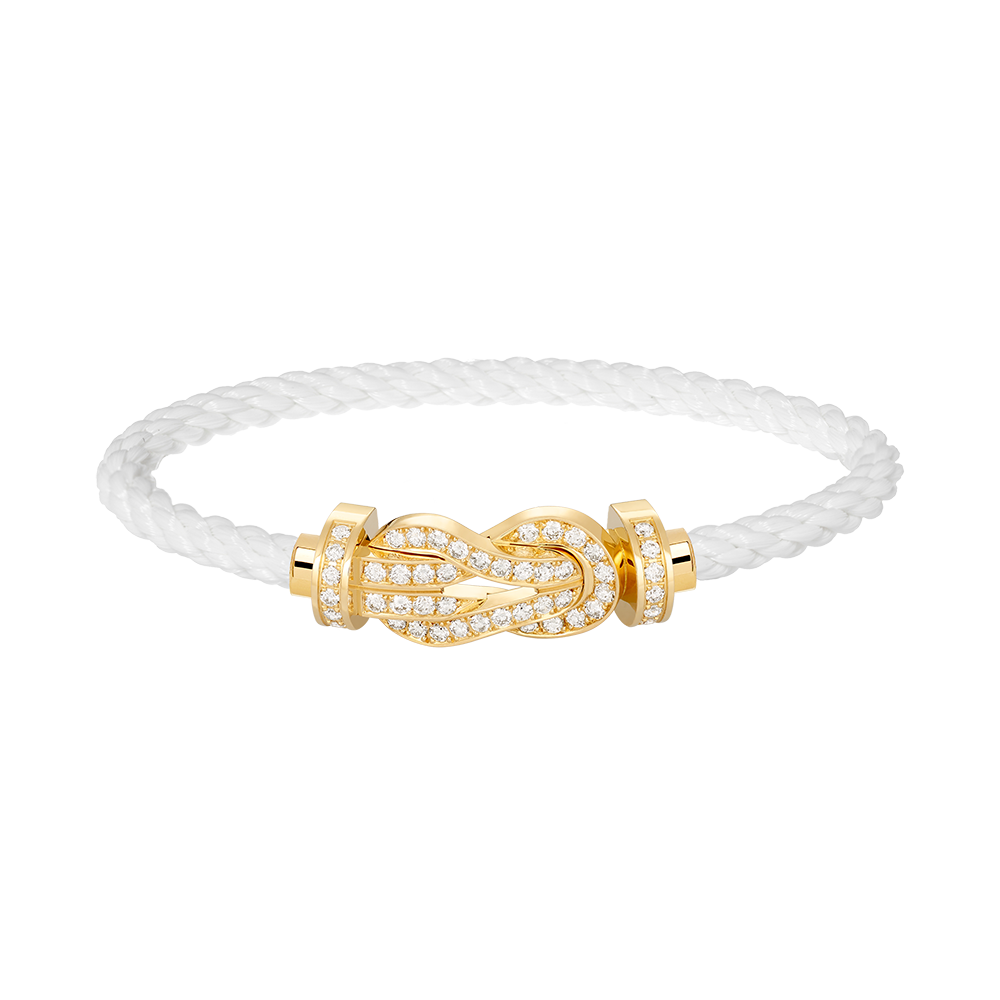[Renovia Jewelry]CHANCE LARGE 8 フィギュアバックル フルダイヤモンドブレスレット ゴールド