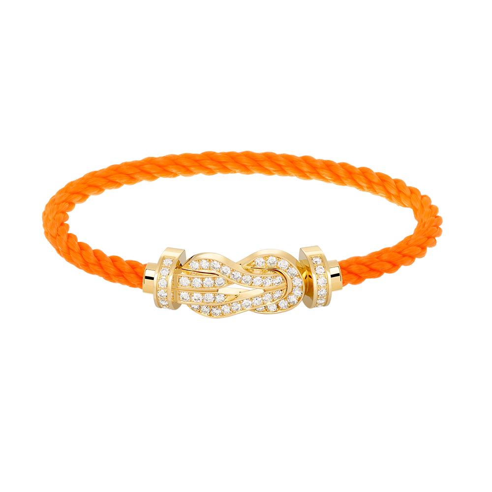 [Renovia Jewelry]CHANCE LARGE 8 フィギュアバックル フルダイヤモンドブレスレット ゴールド