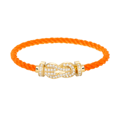[Renovia Jewelry]CHANCE LARGE 8 フィギュアバックル フルダイヤモンドブレスレット ゴールド