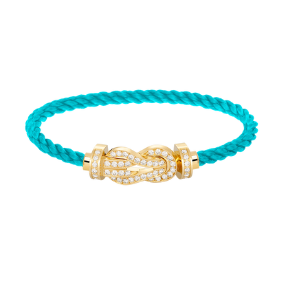 [Renovia Jewelry]CHANCE LARGE 8 フィギュアバックル フルダイヤモンドブレスレット ゴールド