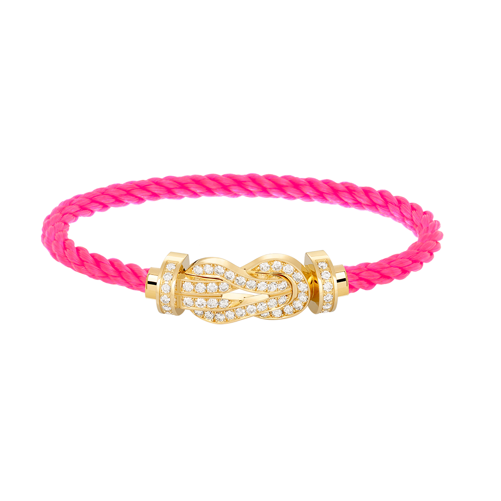 [Renovia Jewelry]CHANCE LARGE 8 フィギュアバックル フルダイヤモンドブレスレット ゴールド