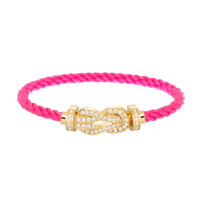 [Renovia Jewelry]CHANCE LARGE 8 フィギュアバックル フルダイヤモンドブレスレット ゴールド