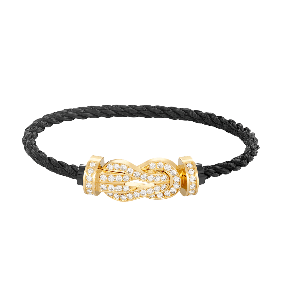 [Renovia Jewelry]CHANCE LARGE 8 フィギュアバックル フルダイヤモンドブレスレット ゴールド
