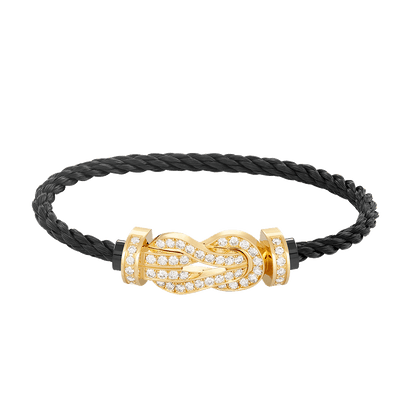 [Renovia Jewelry]CHANCE LARGE 8 フィギュアバックル フルダイヤモンドブレスレット ゴールド