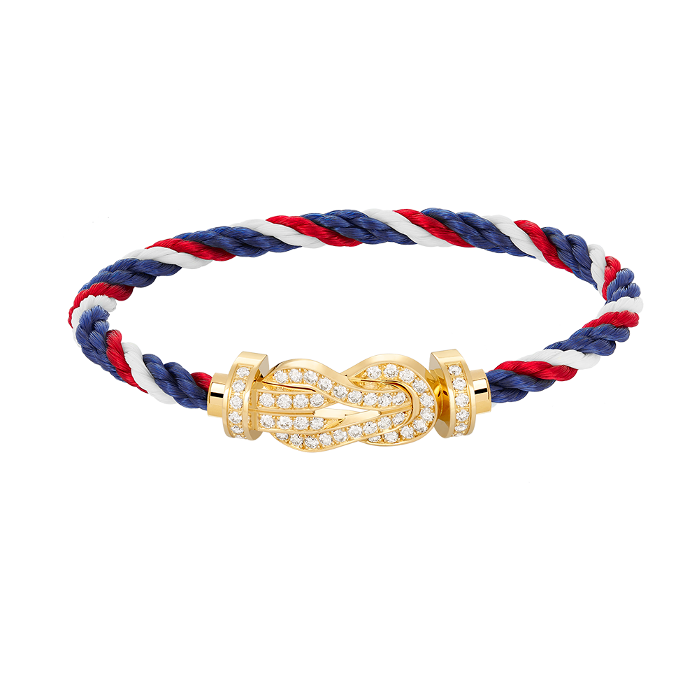 [Renovia Jewelry]CHANCE LARGE 8 フィギュアバックル フルダイヤモンドブレスレット ゴールド