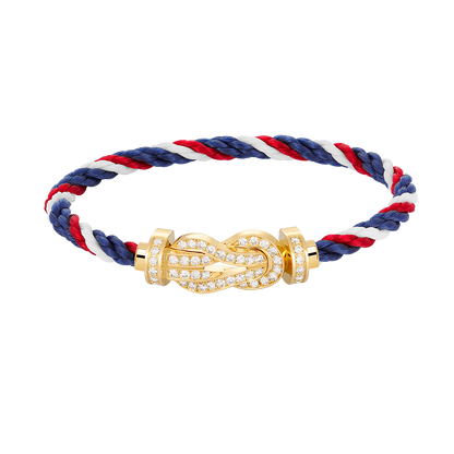 [Renovia Jewelry]CHANCE LARGE 8 フィギュアバックル フルダイヤモンドブレスレット ゴールド