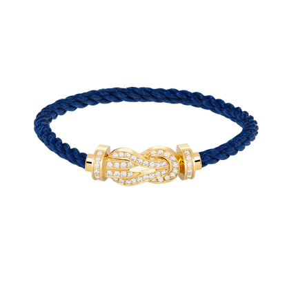 [Renovia Jewelry]CHANCE LARGE 8 フィギュアバックル フルダイヤモンドブレスレット ゴールド