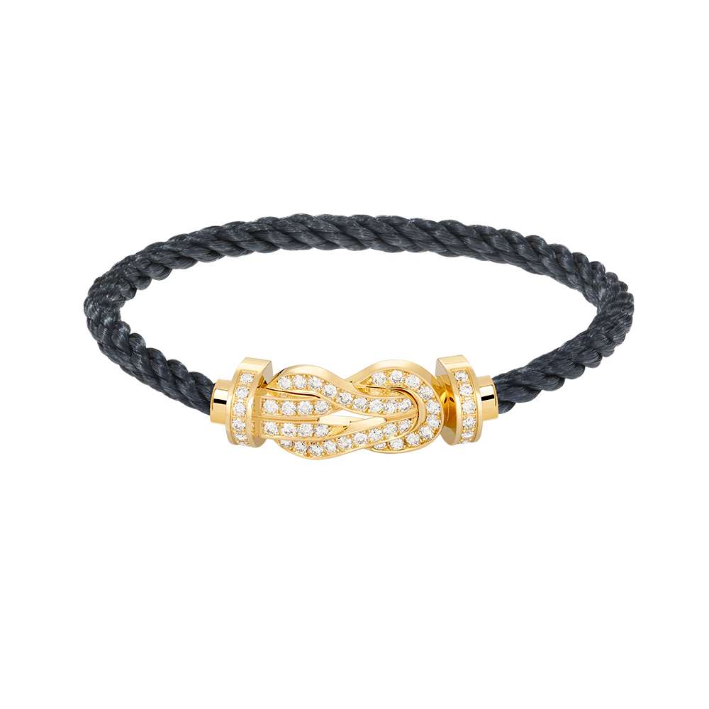 [Renovia Jewelry]CHANCE LARGE 8 フィギュアバックル フルダイヤモンドブレスレット ゴールド