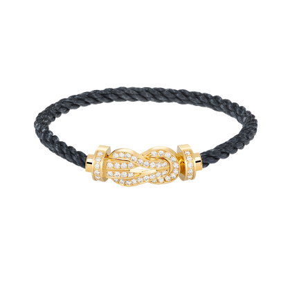 [Renovia Jewelry]CHANCE LARGE 8 フィギュアバックル フルダイヤモンドブレスレット ゴールド