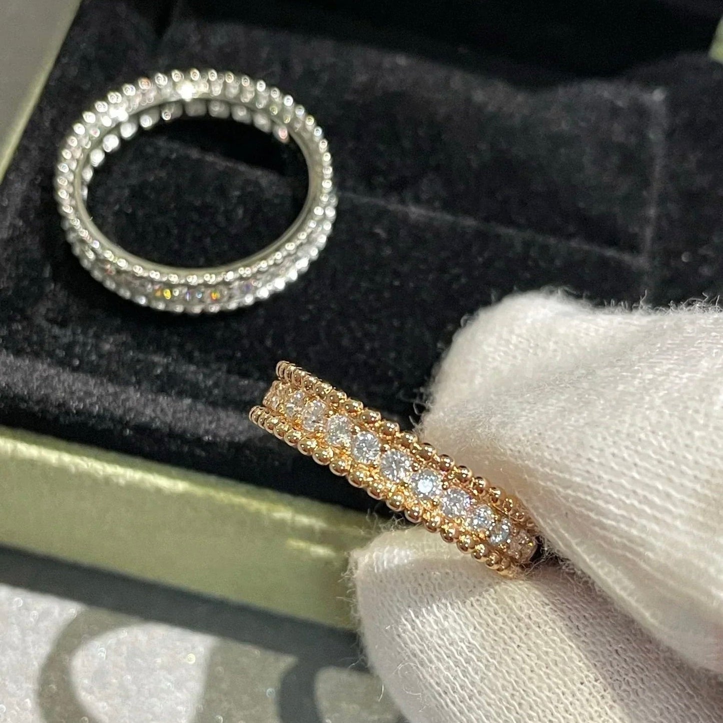 [Renovia Jewelry]ペルレ ダイヤモンド ローズゴールド リング