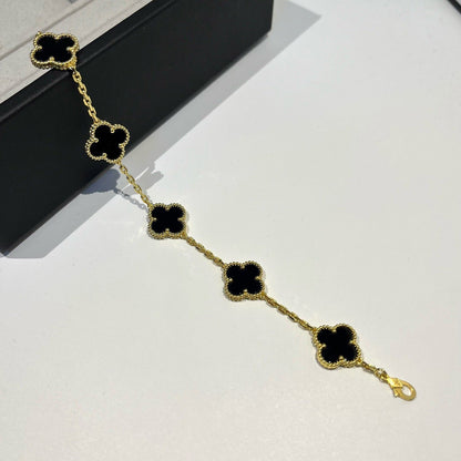 [Renovia Jewelry] CLOVER 5 MOTIF ONYXS BRACELET COLLECTION