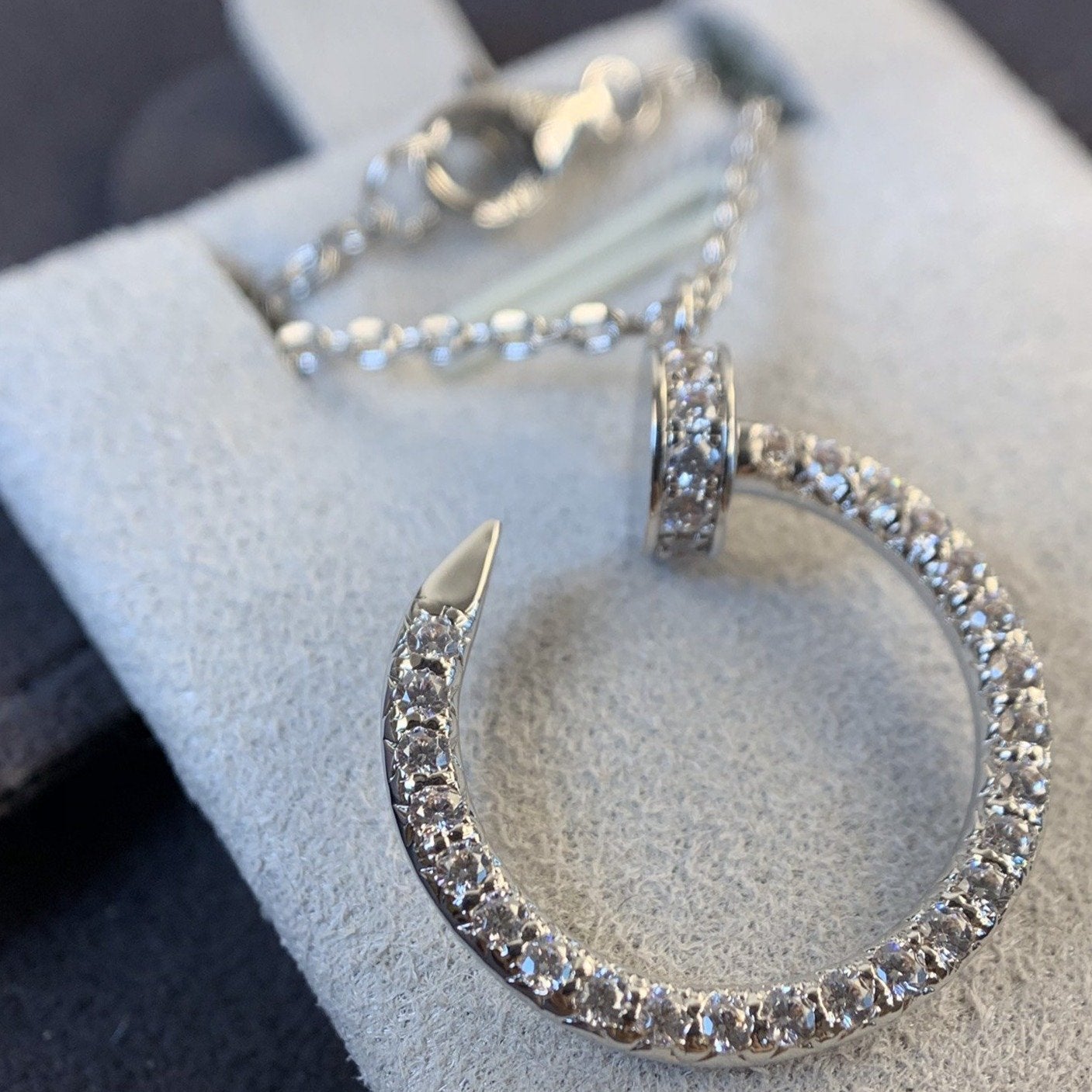 [Renovia Jewelry]JUSTE NECKLACE SILVER DIAMONDS
