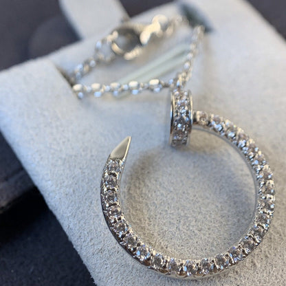 [Renovia Jewelry]JUSTE NECKLACE SILVER DIAMONDS