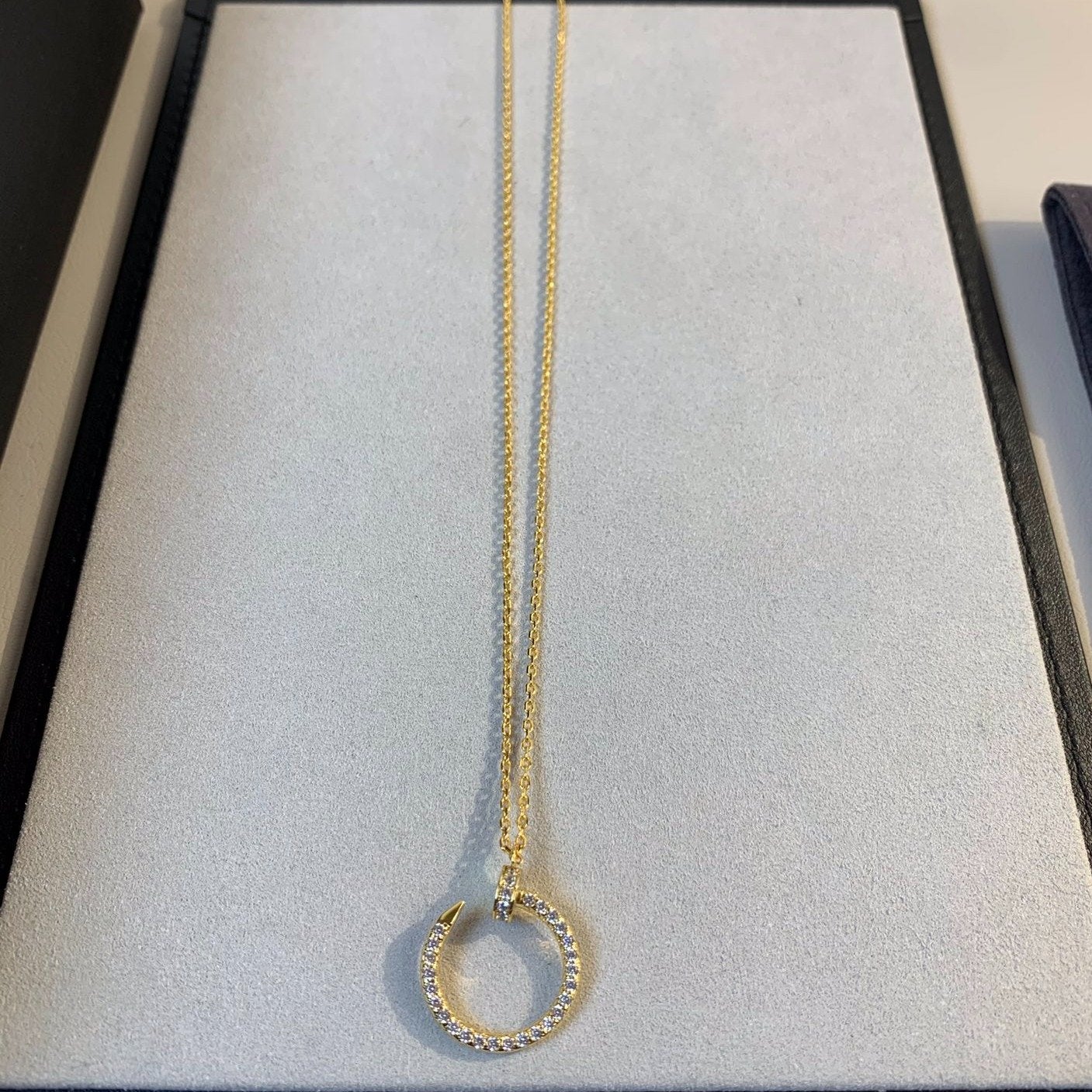 [Renovia Jewelry]JUSTE NECKLACE GOLD DIAMONDS