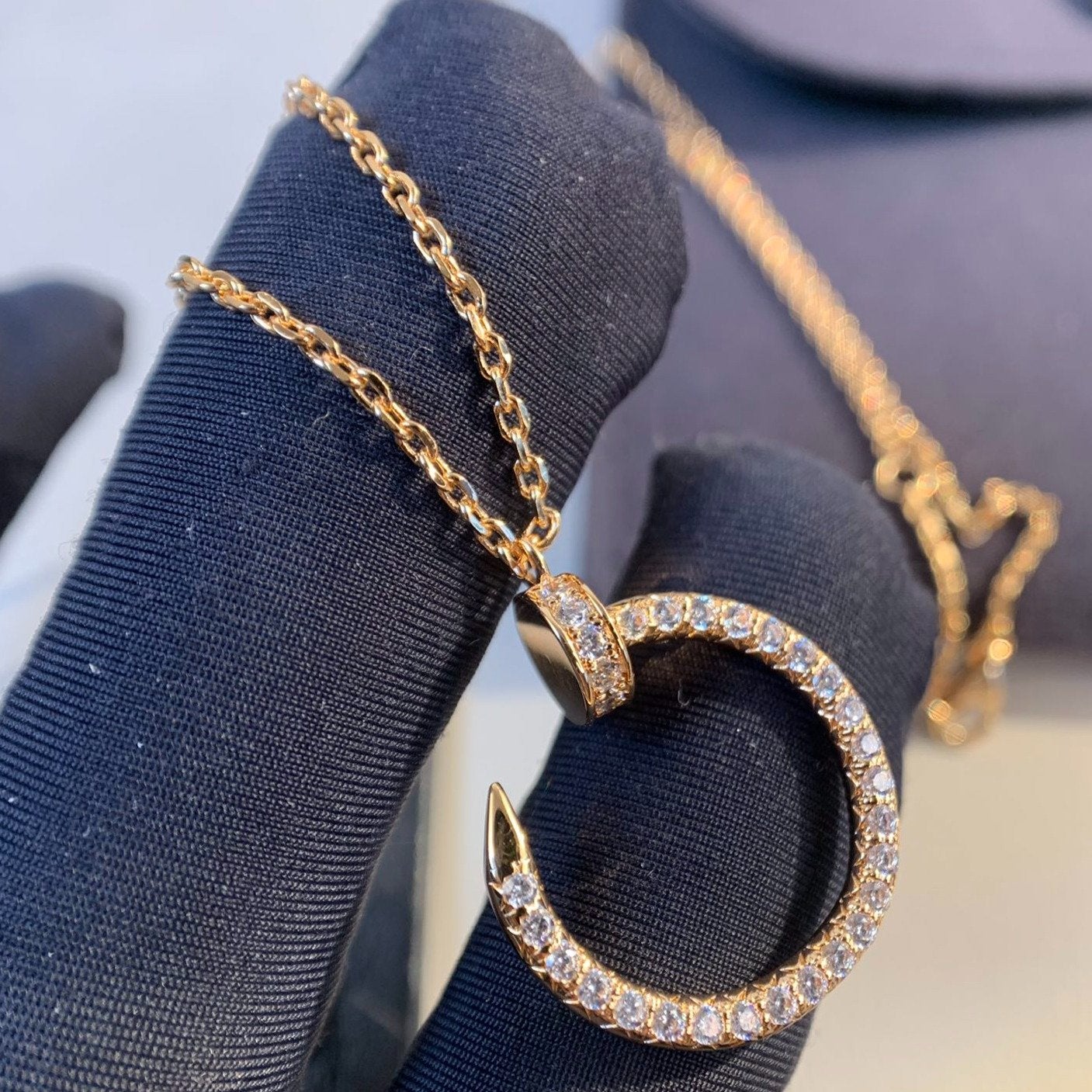 [Renovia Jewelry]JUSTE NECKLACE PINK GOLD DIAMONDS
