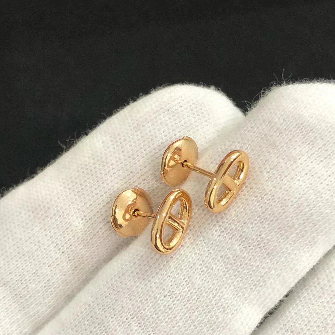 [Renovia Jewelry]チェーン スモールピアス ゴールド＆シルバー