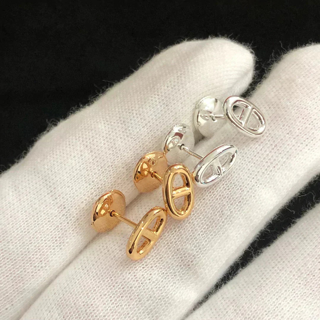 [Renovia Jewelry]チェーン スモールピアス ゴールド＆シルバー