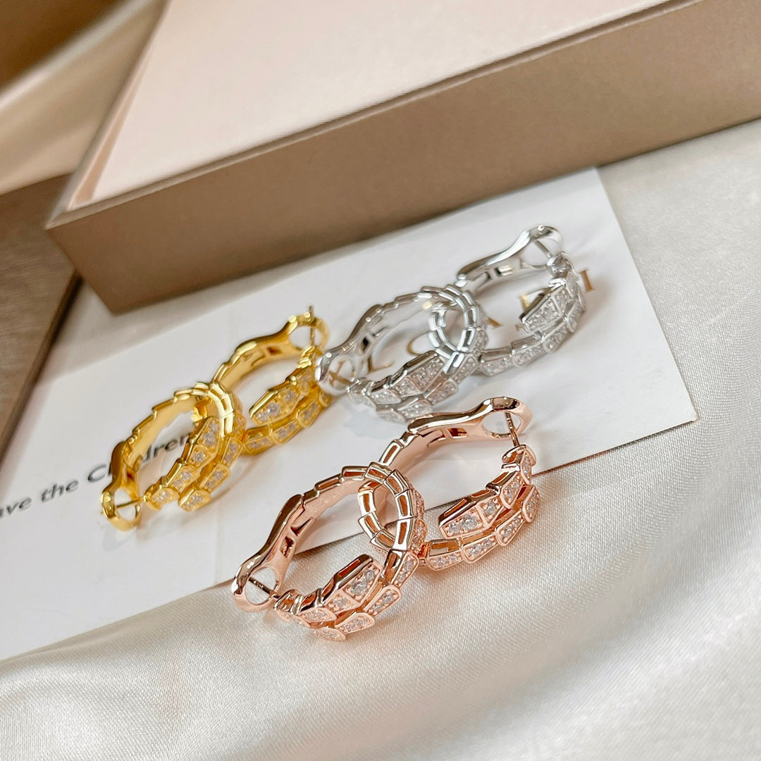 [Renovia Jewelry]セルペンティ イヤリング ダイヤモンド