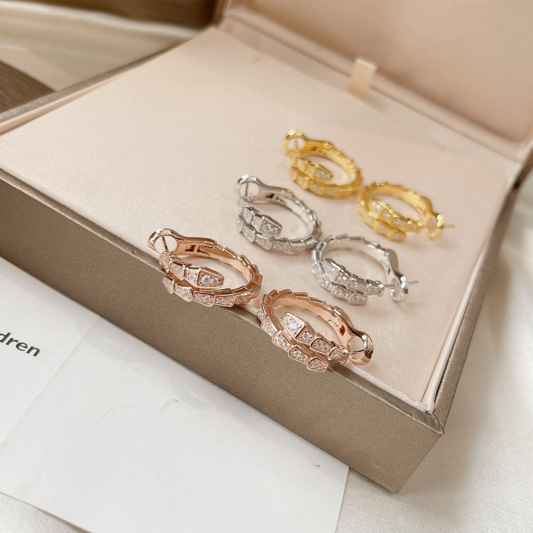 [Renovia Jewelry]セルペンティ イヤリング ダイヤモンド