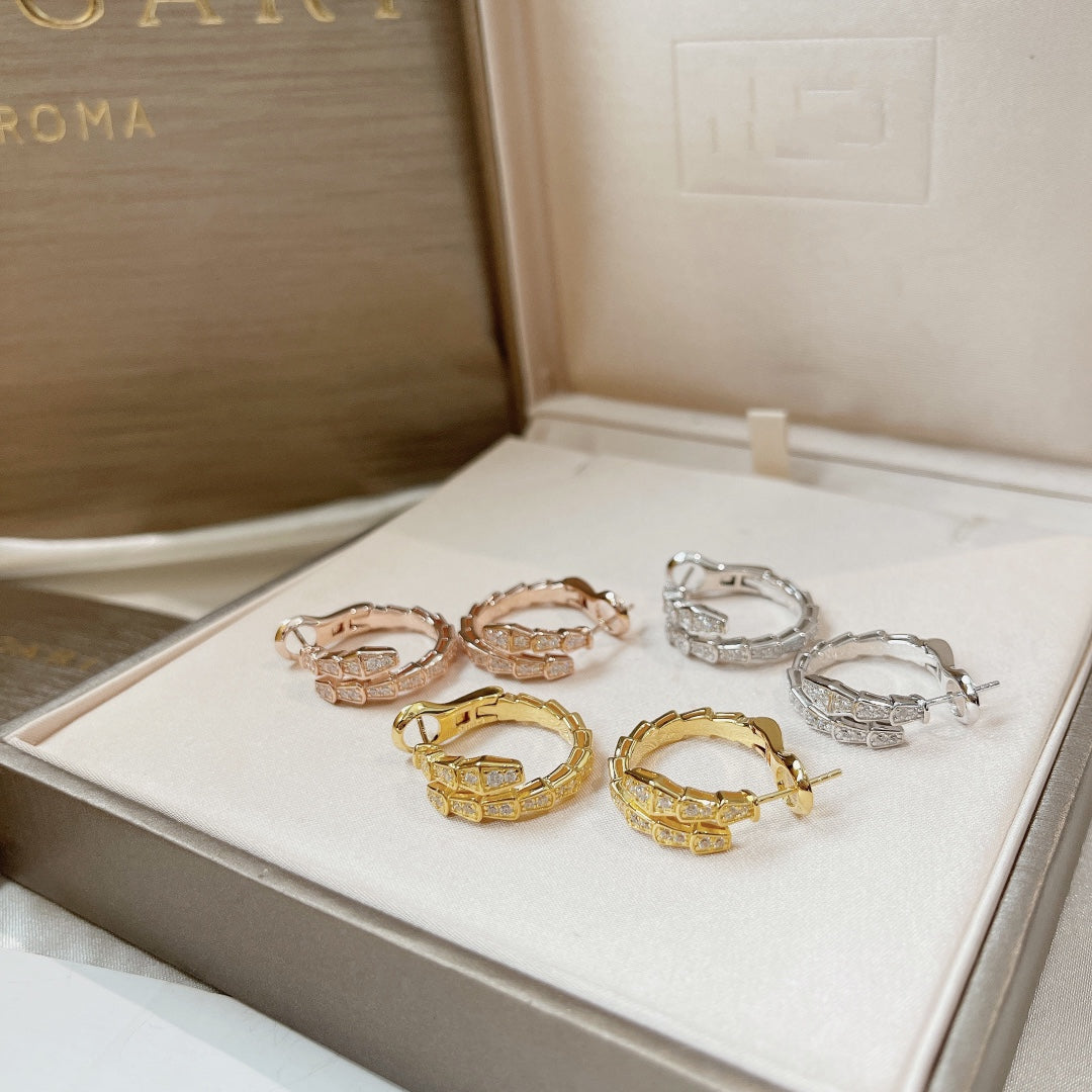 [Renovia Jewelry]セルペンティ イヤリング ダイヤモンド