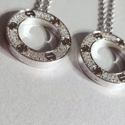 [Renovia Jewelry]LOVE NECKLACE ADJUSTABLE SILVER