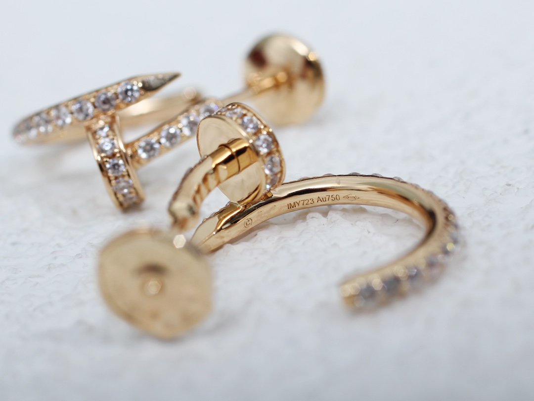 [Renovia Jewelry]JUSTE EARRINGS 12.75MM PINK GOLD DIAMOND