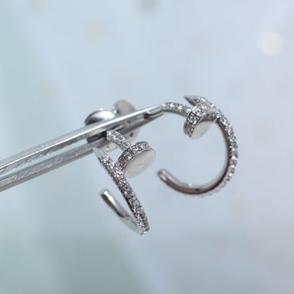 [Renovia Jewelry]JUSTE EARRINGS 12.75MM SILVER DIAMOND