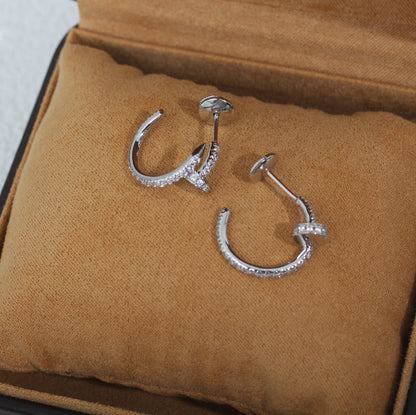 [Renovia Jewelry]JUSTE EARRINGS 12.75MM SILVER DIAMOND