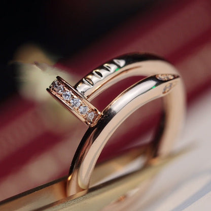 [Renovia Jewelry]JUSTE RING 2.65MM PINK GOLD DIAMOND