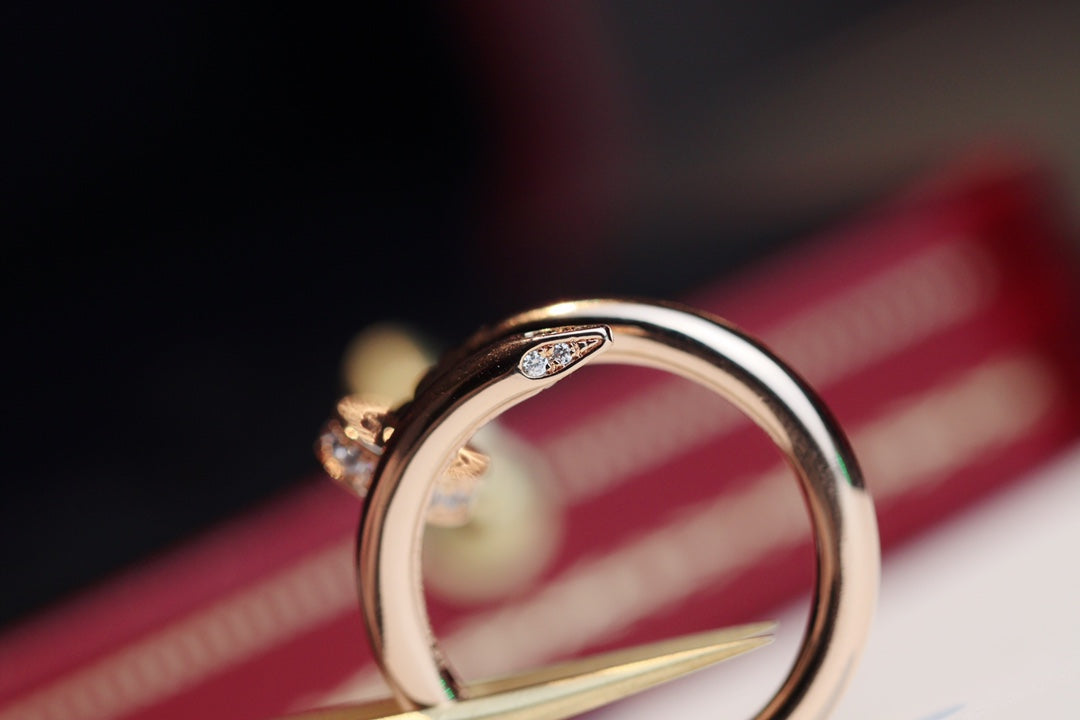 [Renovia Jewelry]JUSTE RING 2.65MM PINK GOLD DIAMOND
