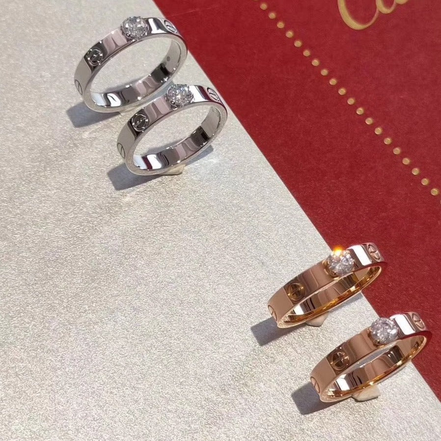 [Renovia Jewelry]LOVE RING 3.6MM 1 BIG DIAMOND