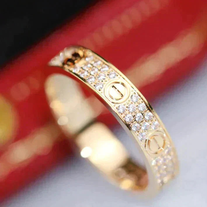 [Renovia Jewelry]LOVE RING 3.6MM DIAMOND PAVED