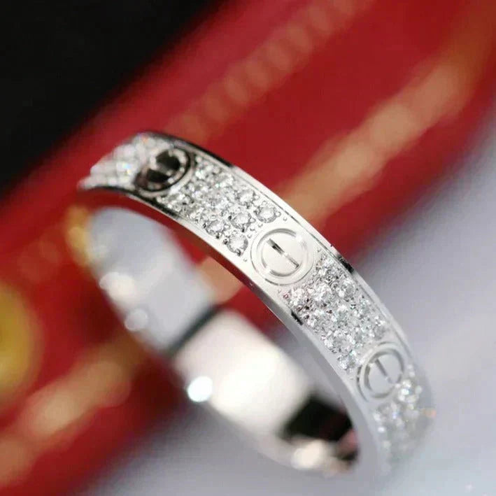 [Renovia Jewelry]LOVE RING 3.6MM DIAMOND PAVED