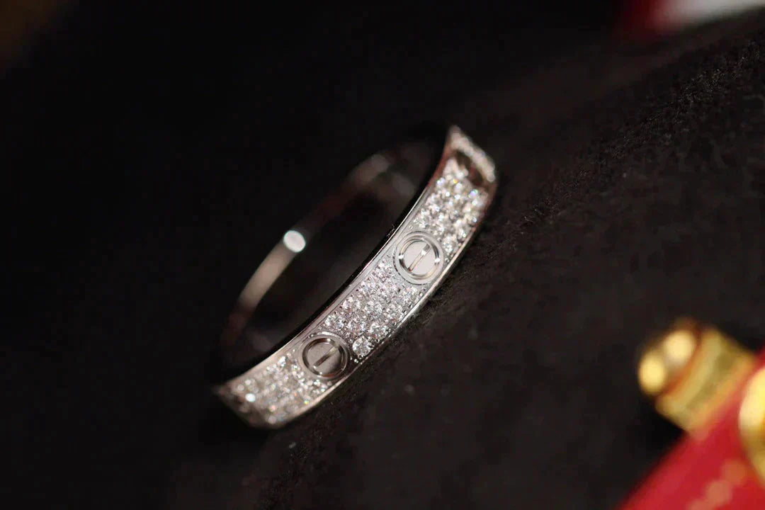 [Renovia Jewelry]LOVE RING 3.6MM DIAMOND PAVED