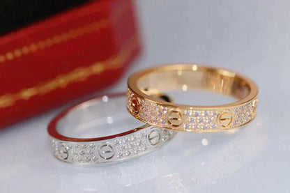 [Renovia Jewelry]LOVE RING 3.6MM DIAMOND PAVED