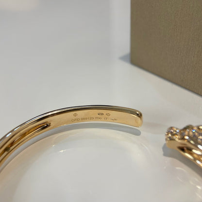 [Renovia Jewelry]PANTHERE GOLD DIAMOND OPEN BRACELET