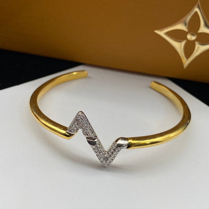[Renovia Jewelry]VOLTE UPSITE DOWN ダイヤモンド ゴールド オープンブレスレット