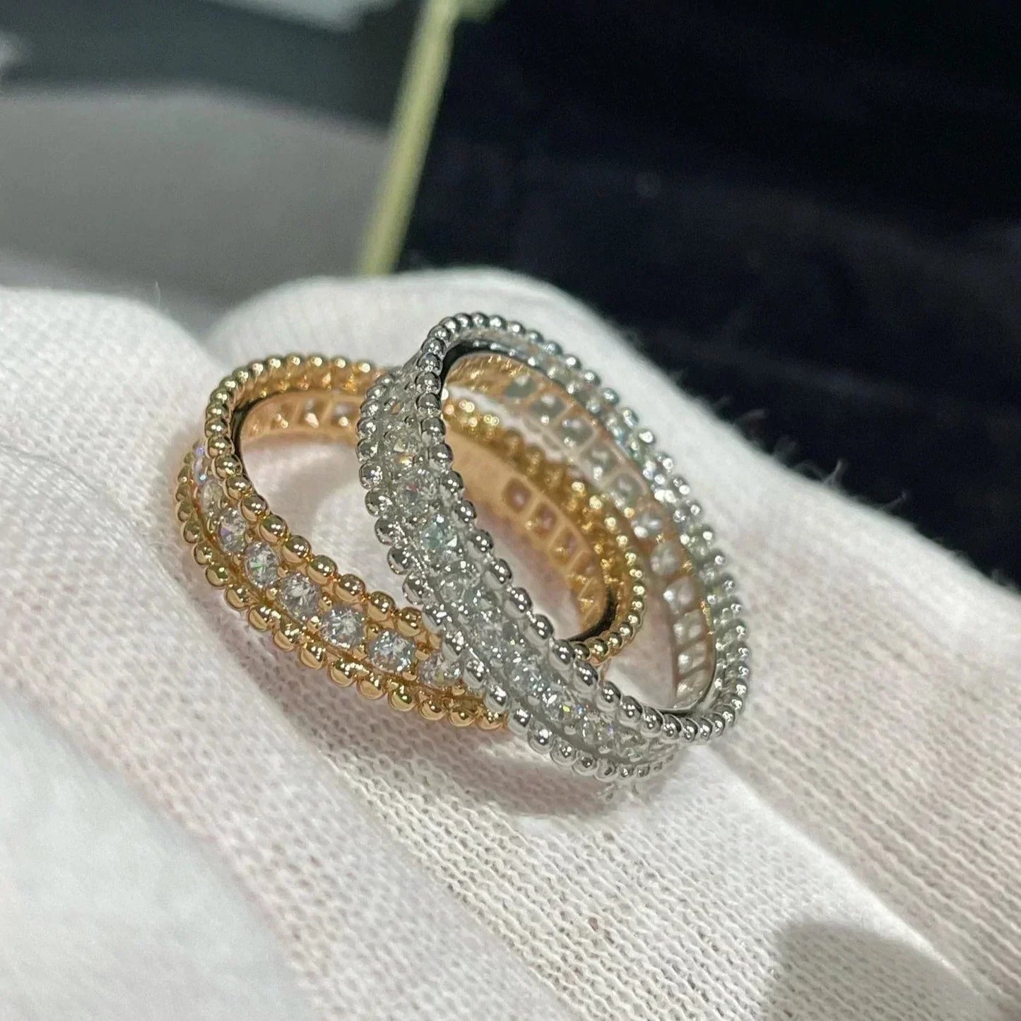 [Renovia Jewelry]ペルレ ダイヤモンド ローズゴールド リング