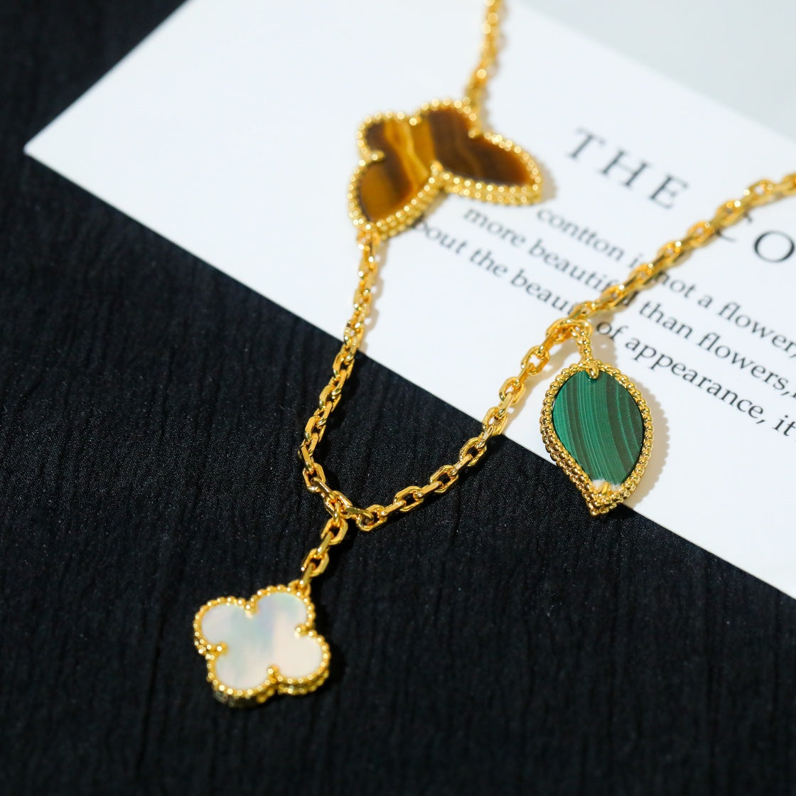 [Renovia Jewelry]ラッキースプリング 5モチーフ ゴールドブレスレット